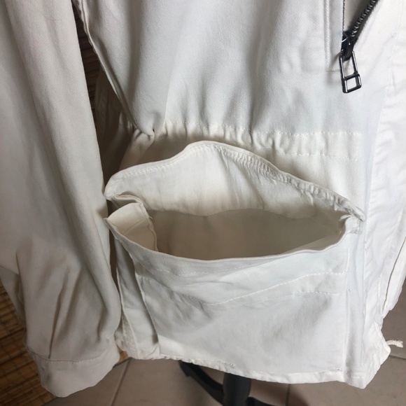 Zara Basic Off White Jacket/ Parka Size L - Picture 5 of 8